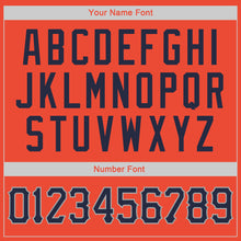 Load image into Gallery viewer, Custom Stitched Orange Navy-Gray Sports Pullover Sweatshirt Hoodie