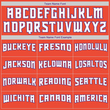 Laden Sie das Bild in den Galerie-Viewer, Custom Orange White-Purple Authentic Throwback Rib-Knit Baseball Jersey Shirt