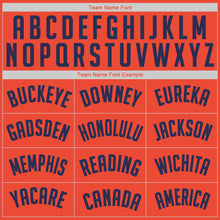 Загрузить изображение в средство просмотра галереи, Custom Orange Navy-White Authentic Throwback Rib-Knit Baseball Jersey Shirt