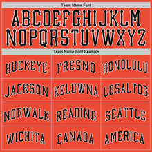 Загрузить изображение в средство просмотра галереи, Custom Orange Black-White Authentic Throwback Rib-Knit Baseball Jersey Shirt