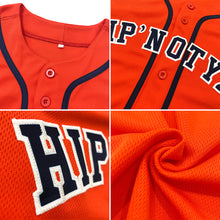 Load image into Gallery viewer, Custom Orange White-Black Authentic Baseball Jersey