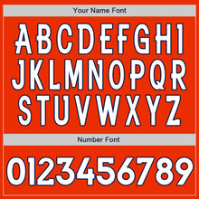 Load image into Gallery viewer, Custom Orange White-Navy Authentic Baseball Jersey