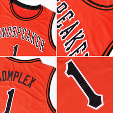 Загрузить изображение в средство просмотра галереи, Custom Orange Navy-White Authentic Throwback Basketball Jersey