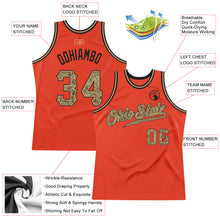 Charger l'image dans la galerie, Custom Orange Camo-Old Gold Authentic Throwback Basketball Jersey