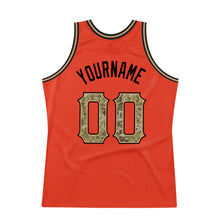 Charger l'image dans la galerie, Custom Orange Camo-Old Gold Authentic Throwback Basketball Jersey