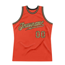Charger l'image dans la galerie, Custom Orange Camo-Old Gold Authentic Throwback Basketball Jersey