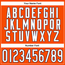 Load image into Gallery viewer, Custom Orange White-Navy Mesh Authentic Throwback Football Jersey