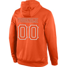 Laden Sie das Bild in den Galerie-Viewer, Custom Stitched Orange Orange-Gray Sports Pullover Sweatshirt Hoodie