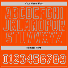 Laden Sie das Bild in den Galerie-Viewer, Custom Stitched Orange Orange-Gray Sports Pullover Sweatshirt Hoodie