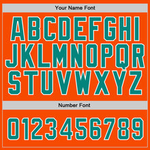 Load image into Gallery viewer, Custom Stitched Orange Aqua-White Sports Pullover Sweatshirt Hoodie