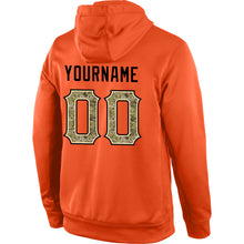 Laden Sie das Bild in den Galerie-Viewer, Custom Stitched Orange Camo-Cream Sports Pullover Sweatshirt Hoodie