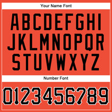 Load image into Gallery viewer, Custom Orange Black Pinstripe Black-White Authentic Basketball Jersey