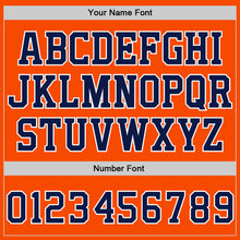 Load image into Gallery viewer, Custom Stitched Orange Navy-White Sports Pullover Sweatshirt Hoodie