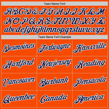 Load image into Gallery viewer, Custom Stitched Orange Navy-White Sports Pullover Sweatshirt Hoodie