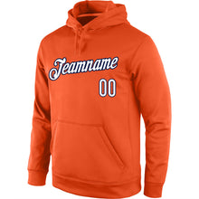 Загрузить изображение в средство просмотра галереи, Custom Stitched Orange White-Navy Sports Pullover Sweatshirt Hoodie