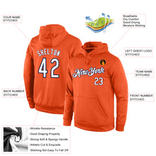 Загрузить изображение в средство просмотра галереи, Custom Stitched Orange White-Navy Sports Pullover Sweatshirt Hoodie