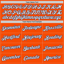 Загрузить изображение в средство просмотра галереи, Custom Stitched Orange White-Navy Sports Pullover Sweatshirt Hoodie