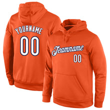 Загрузить изображение в средство просмотра галереи, Custom Stitched Orange White-Navy Sports Pullover Sweatshirt Hoodie