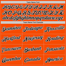 Laden Sie das Bild in den Galerie-Viewer, Custom Stitched Orange Black-White Sports Pullover Sweatshirt Hoodie