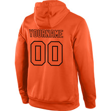 Laden Sie das Bild in den Galerie-Viewer, Custom Stitched Orange Orange-Black Sports Pullover Sweatshirt Hoodie