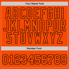 Laden Sie das Bild in den Galerie-Viewer, Custom Stitched Orange Orange-Black Sports Pullover Sweatshirt Hoodie