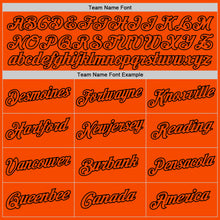 Laden Sie das Bild in den Galerie-Viewer, Custom Stitched Orange Orange-Black Sports Pullover Sweatshirt Hoodie