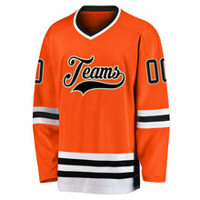 Charger l'image dans la galerie, Custom Orange Black-Old Gold Hockey Jersey