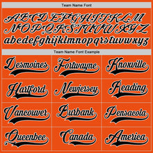 Load image into Gallery viewer, Custom Orange Black-White Authentic Baseball Jersey