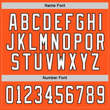 Load image into Gallery viewer, Custom Orange White-Black Hockey Jersey