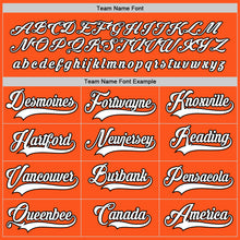 Load image into Gallery viewer, Custom Orange White-Black Hockey Jersey