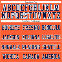 Загрузить изображение в средство просмотра галереи, Custom Orange Navy-White Stitched Cuffed Knit Hat