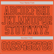 Laden Sie das Bild in den Galerie-Viewer, Custom Stitched Orange Orange-Black Sports Pullover Sweatshirt Hoodie