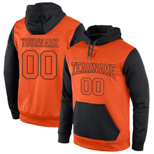 Laden Sie das Bild in den Galerie-Viewer, Custom Stitched Orange Orange-Black Sports Pullover Sweatshirt Hoodie
