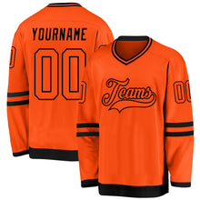 Load image into Gallery viewer, Custom Orange Orange-Black Hockey Jersey