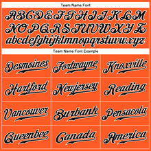 Load image into Gallery viewer, Custom Orange Black-White Authentic Baseball Jersey