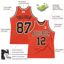 Загрузить изображение в средство просмотра галереи, Custom Orange Black-Cream Authentic Throwback Basketball Jersey