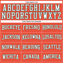 Load image into Gallery viewer, Custom Orange White-Green Authentic Throwback Basketball Jersey