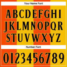 Load image into Gallery viewer, Custom Orange Black-Gold 3D Pattern Design Coconut Trees Authentic Baseball Jersey