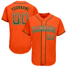 Load image into Gallery viewer, Custom Orange Green-White Authentic Drift Fashion Baseball Jersey