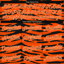 Charger l'image dans la galerie, Custom Orange Orange-Black 3D Pattern Design Tiger Authentic Baseball Jersey