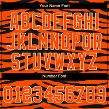 Charger l'image dans la galerie, Custom Orange Orange-Black 3D Pattern Design Tiger Authentic Baseball Jersey