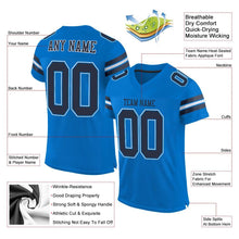 Загрузить изображение в средство просмотра галереи, Custom Panther Blue Navy-White Mesh Authentic Football Jersey