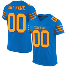 Charger l'image dans la galerie, Custom Panther Blue Gold-Red Mesh Authentic Football Jersey