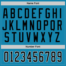 Laden Sie das Bild in den Galerie-Viewer, Custom Panther Blue Black-White Hockey Jersey