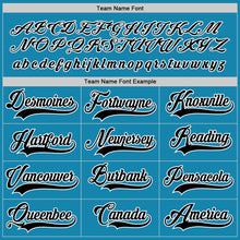 Laden Sie das Bild in den Galerie-Viewer, Custom Panther Blue Black-White Hockey Jersey