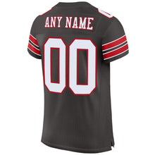 Charger l'image dans la galerie, Custom Pewter White-Red Mesh Authentic Football Jersey