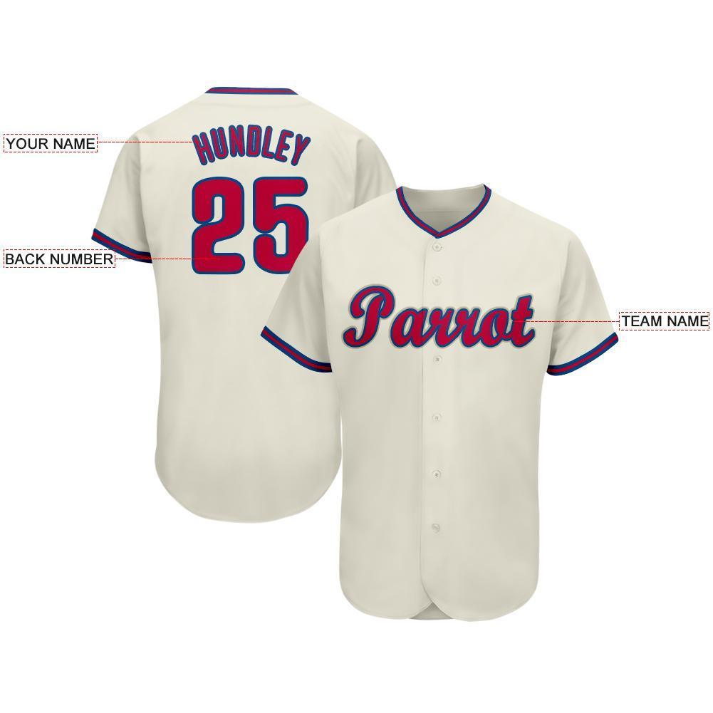 Custom Cream Red-Royal Baseball Jersey – CustomJerseysPro