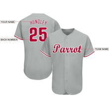 Загрузить изображение в средство просмотра галереи, Custom Gray Red-White Baseball Jersey