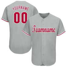 Загрузить изображение в средство просмотра галереи, Custom Gray Red-White Baseball Jersey