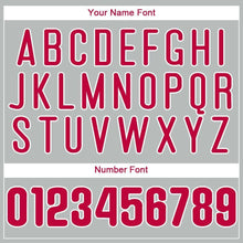 Загрузить изображение в средство просмотра галереи, Custom Gray Red-White Baseball Jersey